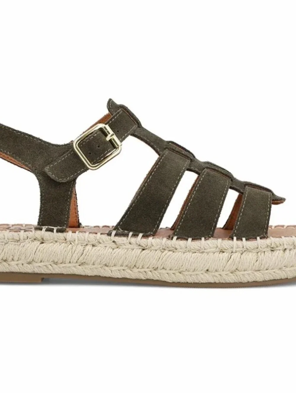 NWT MIA DANETTE Women’s Olive Suede Strappy Espadrille Sandals